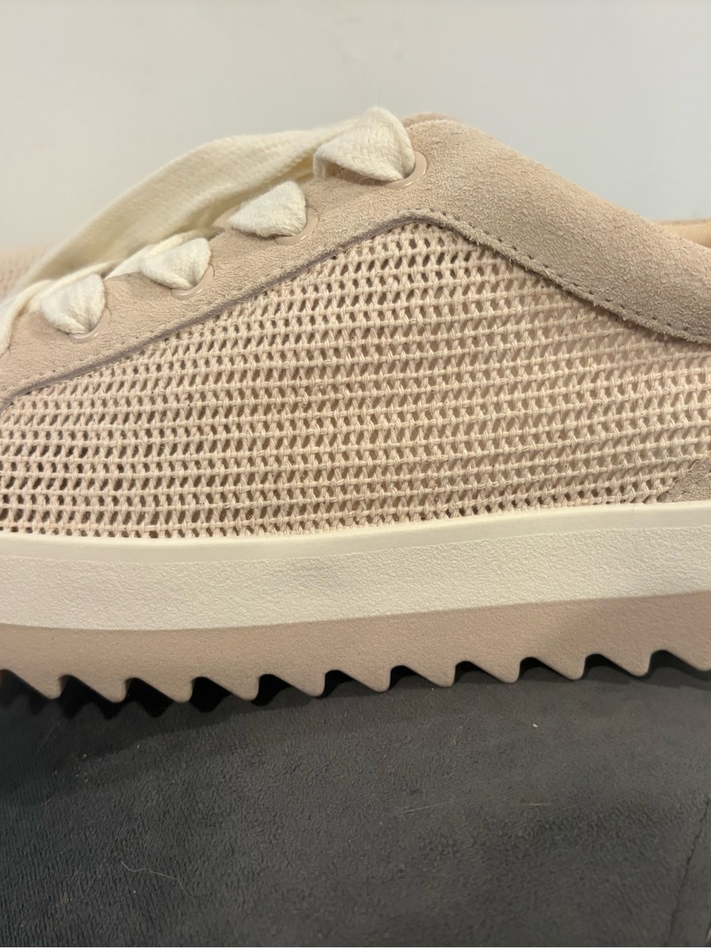 Toms Beige Mesh Platform Sneaker